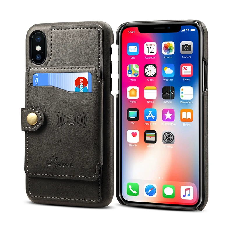 Роскошный кожаный чехол-кошелек для iPhone 6, 6s Plus, 7, 8 Plus, чехол с магнитной застежкой, автомобильный чехол для телефона, для iPhone 7, 8, X, XR, XS Max