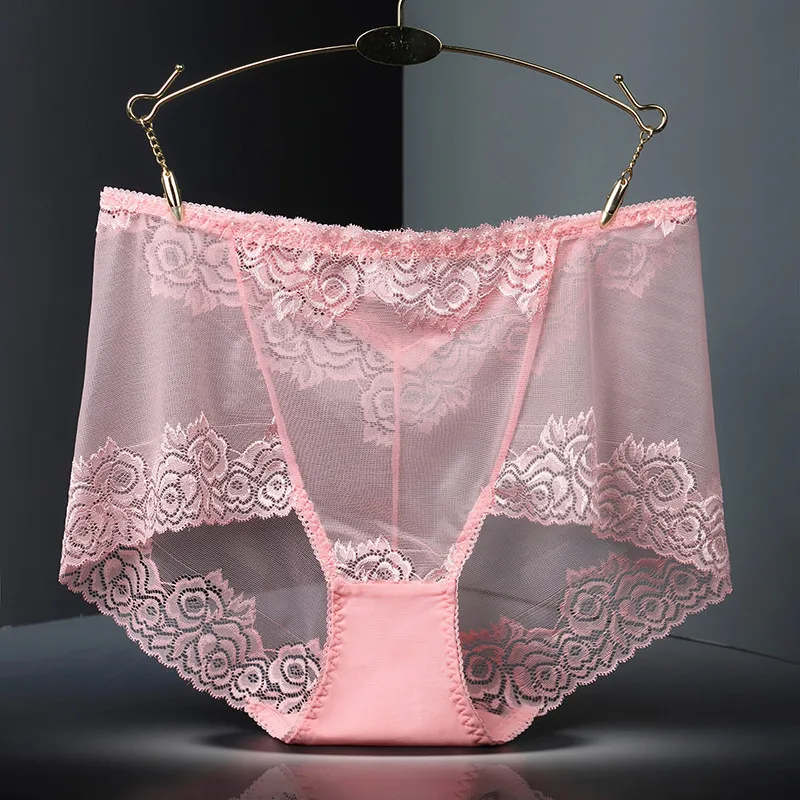 Сексуальное ажурное прозрачное кружевное женское нижнее белье высокая талия