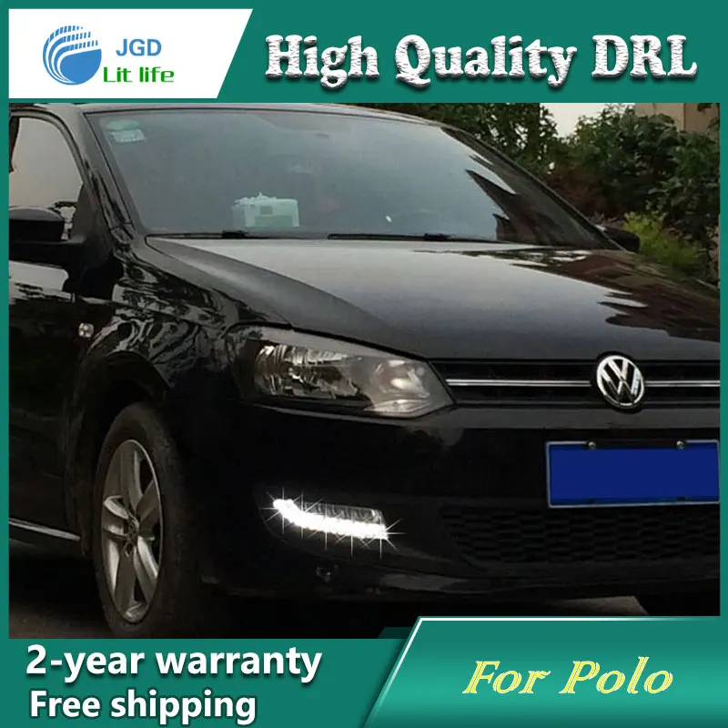 Бесплатная доставка! Дневные ходовые огни для VW Polo Светодиодные ДХО 12 В 6000 К