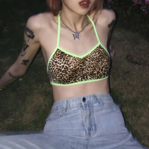 Новинка Модный женский Леопардовый бюстгальтер с принтом сексуальный Пляжная