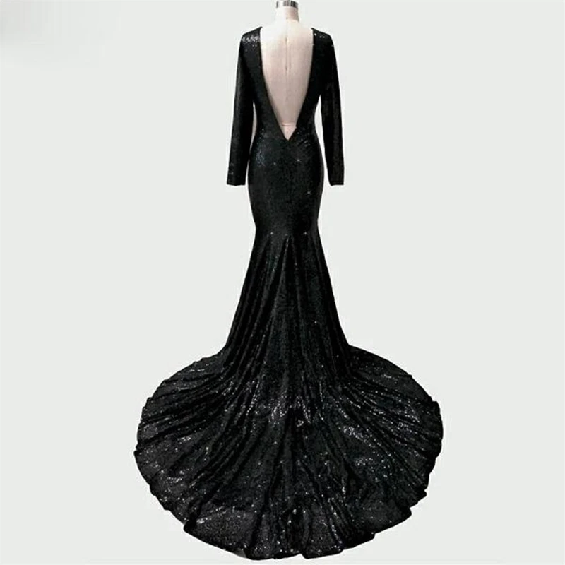 Черные платья знаменитостей с блестками двойным V образным вырезом и юбкой годе