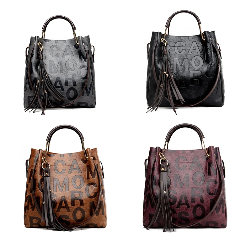 YILIAN модная женская сумка с буквенным принтом большие из искусственной кожи сумки