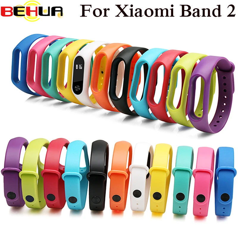 Ремешок силиконовый цветной для Xiaomi Mi Band 2 альтернативный браслет