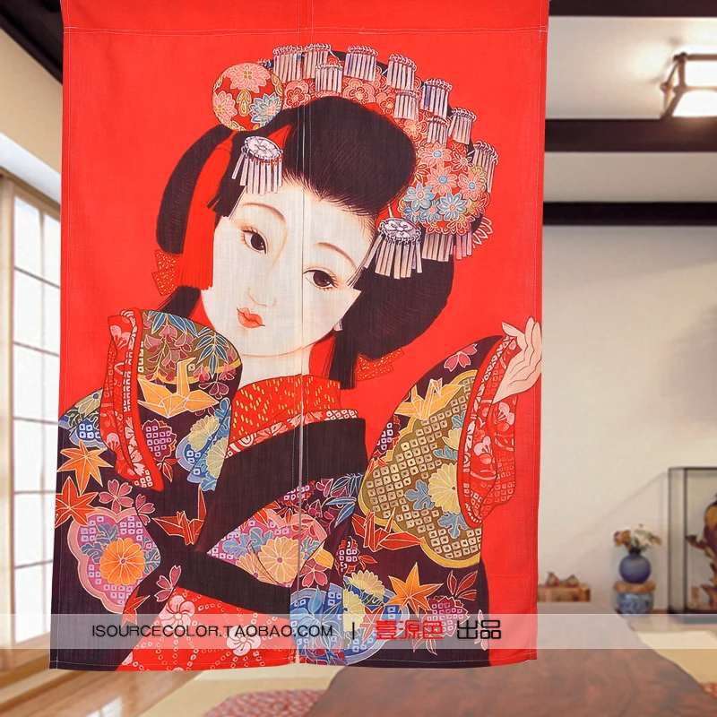 

Nice Curtains Ukiyo-e Japanese ladies door curtain decoration curtain for bedroom living room kitchen room door curtain