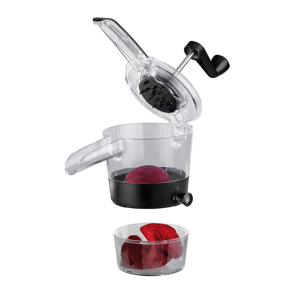 Новая портативная вращающаяся на 360 градусов овощерезка с 4 лезвиями спиральная