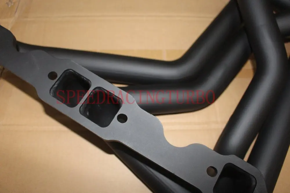 Черный железный выхлопной коллектор для FIT CHEVROLET OLDSMOBILE PONTIAC BUICK 70-87 5.0L 5.7L 6.6L Chevy маленький блок Gen I