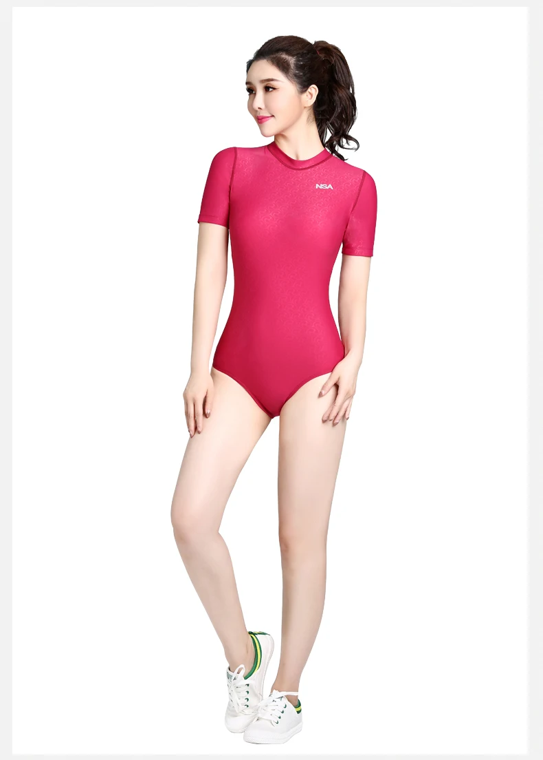 НСА одежда для купания девочек купальник Для женщин Одна Деталь розовый