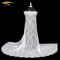 3mlot long eyelash lace fabric traditional wedding lace fabric white table cloth diy crafts