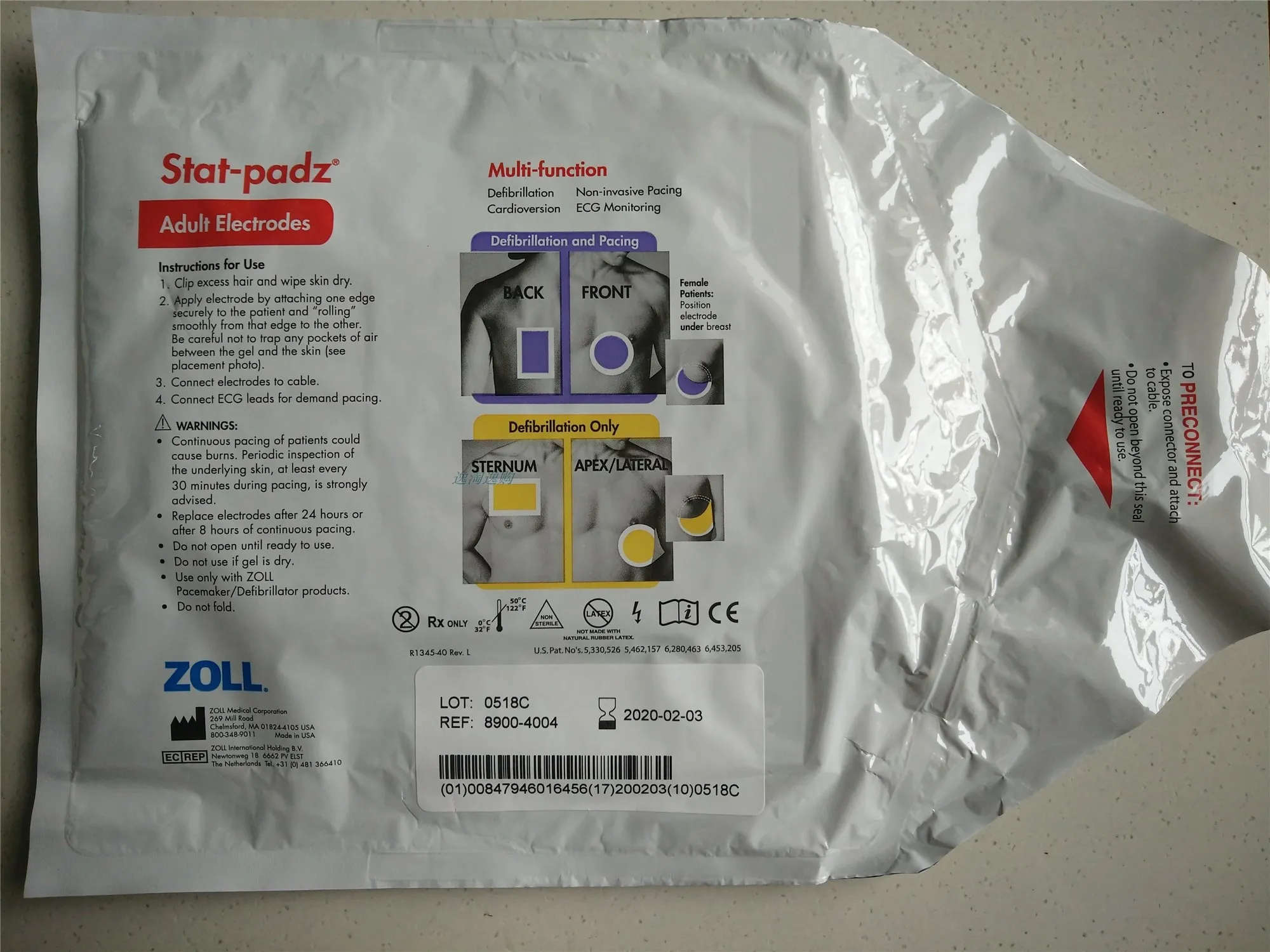 FOR ZOLL original M-series defibrillator electrode sheet Order No. 8900-4004 | Компьютеры и офис