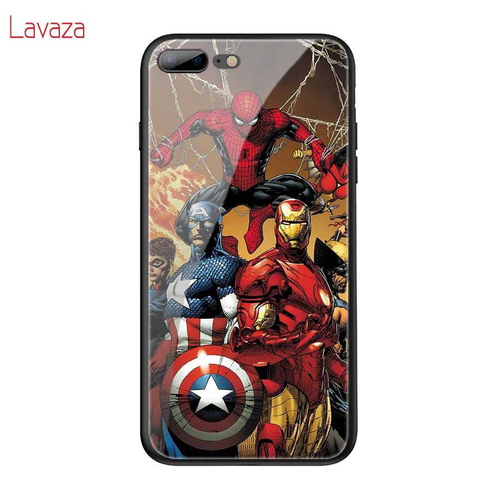 Lavaza Marvel Мстители Jorker Dead Pool Мягкий чехол из закаленного стекла для iPhone 6 6S 7 8 Plus 5 5S SE XR X XS 11 Pro MAX чехол