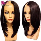 EAYON волосы бразильский короткий Боб человеческие волосы UPart парики Итальянский Yaki прямые U Часть Парики Yaki Боб Стиль Remy волосы для черных