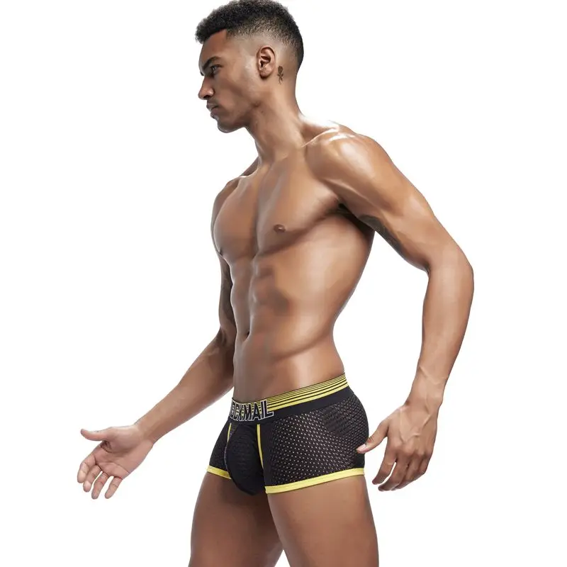 JOCKMAIL новые сексуальные мужские трусы боксеры дышащие сетчатые мужские боксеры мужские трусы Гей пенис мужские трусы мужские Трусы