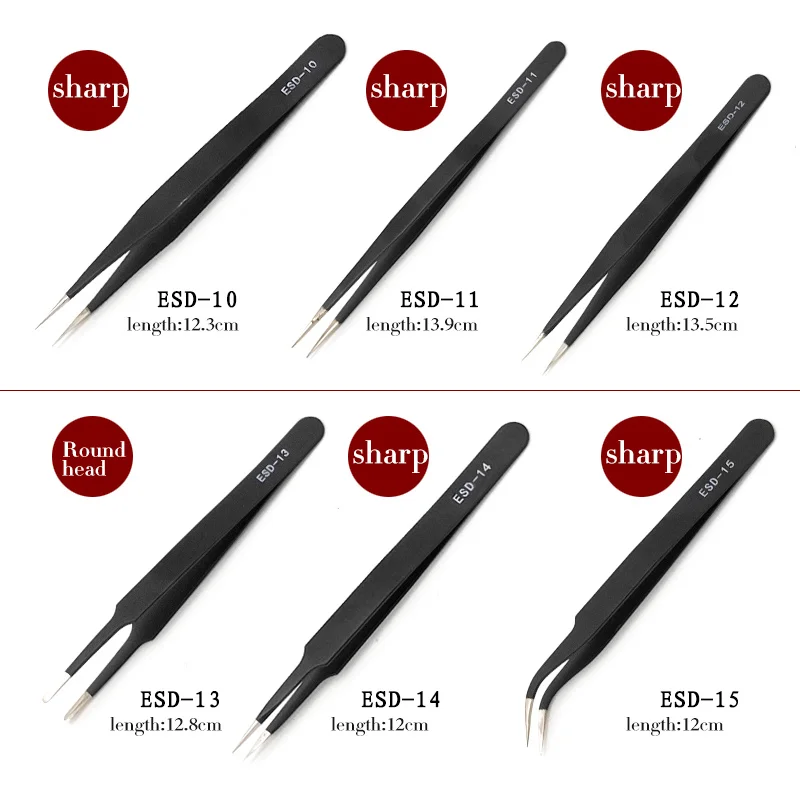 6 модельный металлический антистатический изгиб прямая законцовка прецизионный