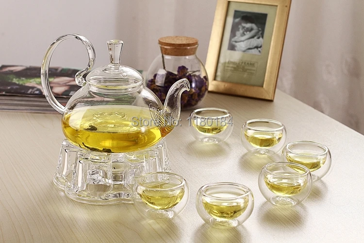 7 шт./лот новинка хит продаж шт./компл. высокотемпературный стеклянный чайник