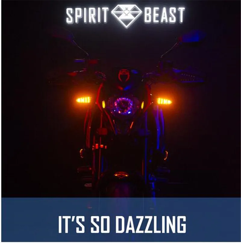 Светодиодный указатель поворота для мотоцикла SPIRIT BEAST желтая лампа левый и