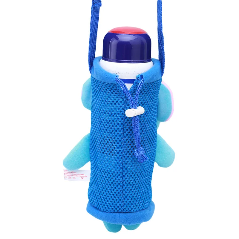 Горячий мультфильм животных младенца бутылки воды мешок держать молоко теплый