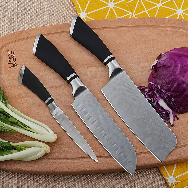 9 дюймовый 12 кухонный нож из нержавеющей стали японский Santoku для резки овощей рыбы
