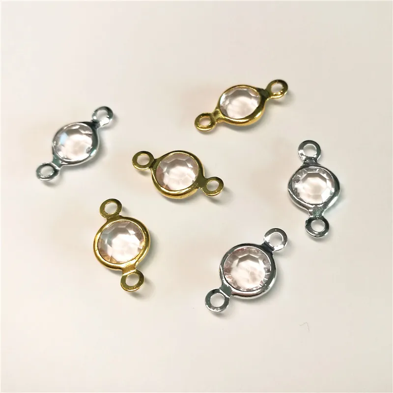 Модные 13 мм * 6 5 два отверстия очаровательные хрустальные аксессуары золотой или