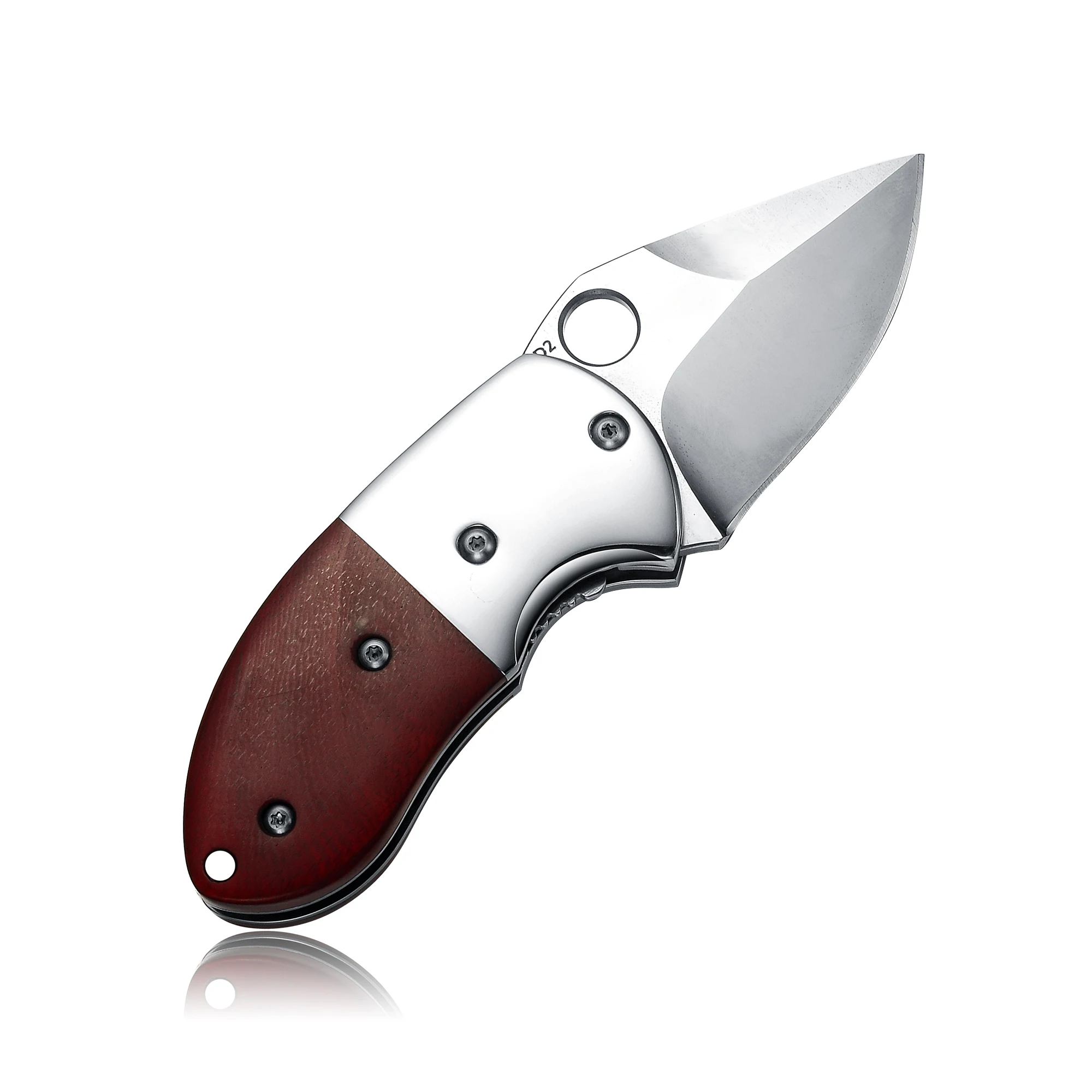 KUBEY KU66 карманный нож с деревянной ручкой, шариковый подшипник, складной охотничий походный офисный нож, маленький размер