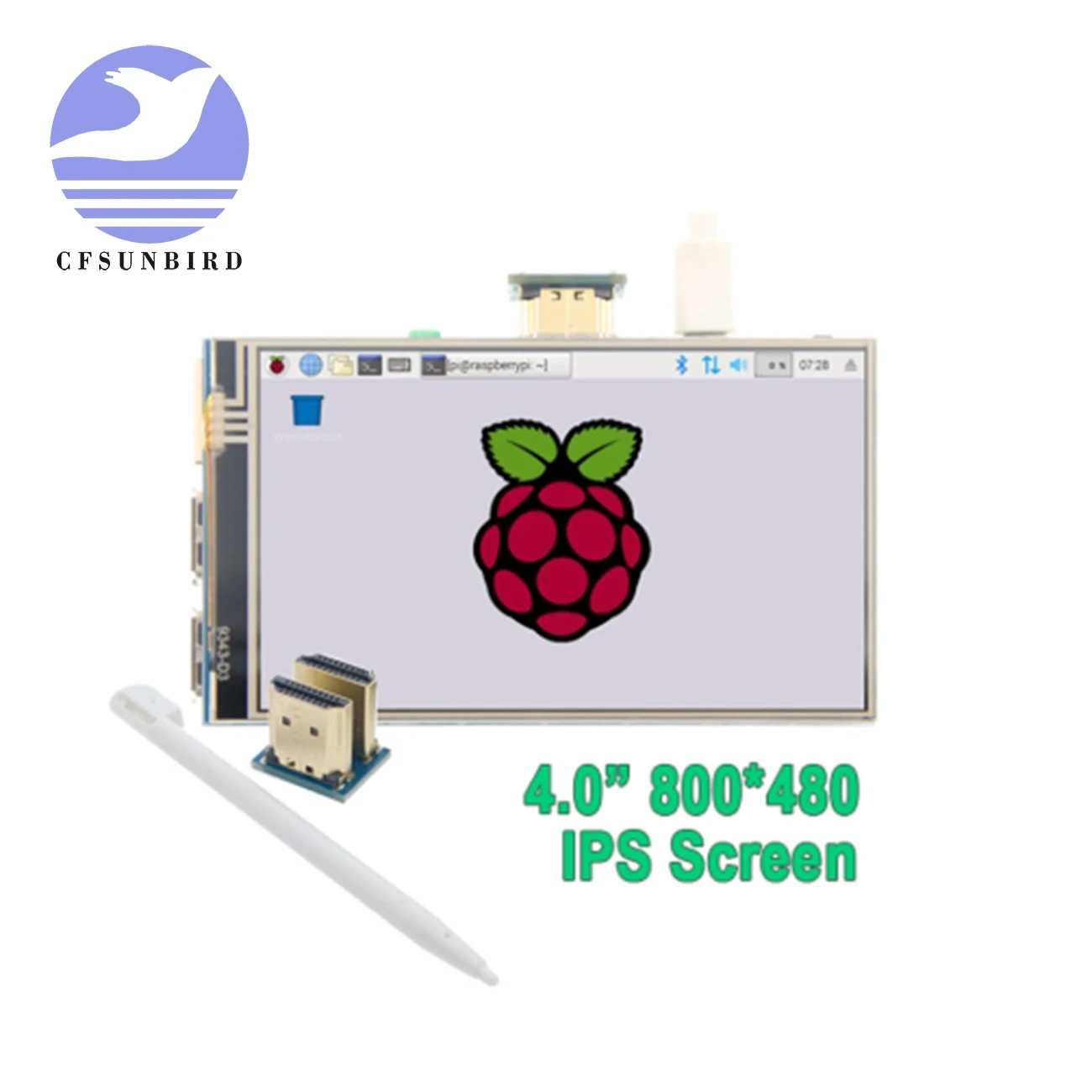 4," дюймовый HDMI ips ЖК-монитор экран модуль дисплей с GPIO резистивная сенсорная панель аудио выход для Raspberry Pi 4