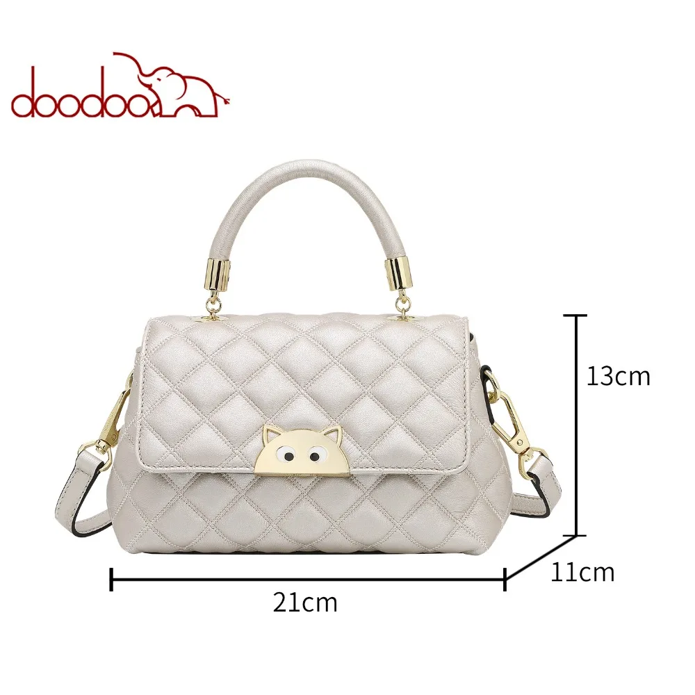 DOODOO модные сумки через плечо с ромбовидной решеткой сумки-мессенджеры женские