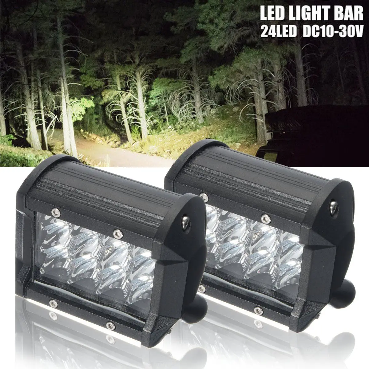 2шт 5 дюймов 36 Вт Светодиодный светильник для работы автомобиля Бар луч потока