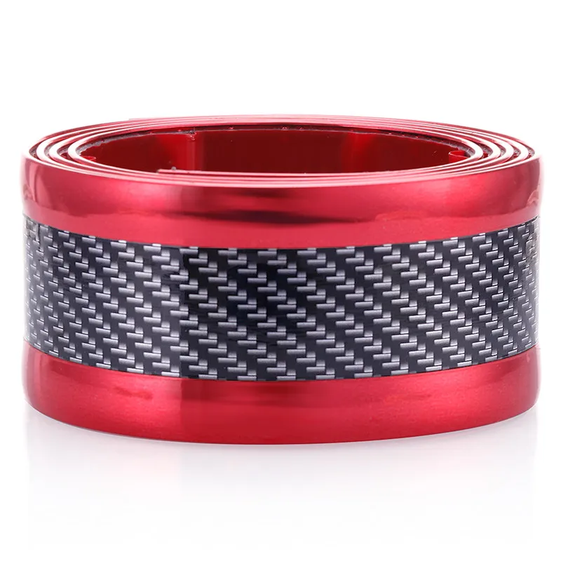 5cm Red Новинка, 1 м/39 дюймов, сделай сам, наклейка на дверь автомобиля, 4D углеродное волокно, резиновый порог, защита края, высокое качество, против царапин, красивый#295836 - Цвет: 5cm Red
