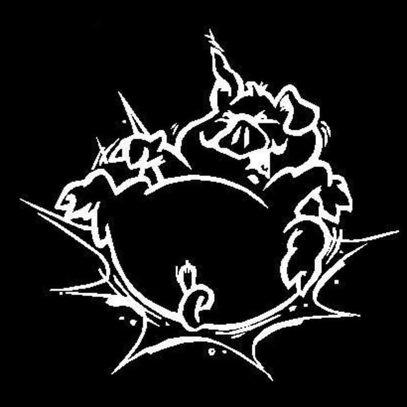 20X18.6CM свиной жир забавные виниловые наклейки в виде Фотообоев c переводными