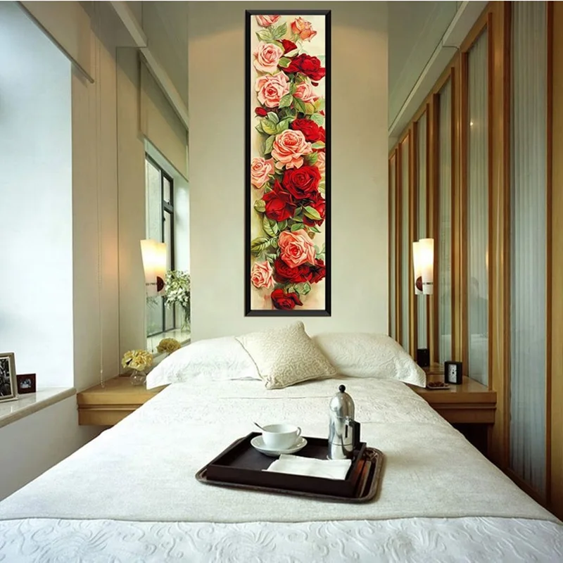 

90*30cm Fashion DIY Drawing Crafts Romantic Roses Diamond Painting Cross Stitch Mosaic Pasted Rhinestones Embroidery TT-best