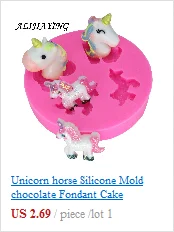 Единорог ухо глаза Sugarcraft силиконовые формы помадка плесень детский день рождения торт украшения инструменты для душа ребенка Подарки D1309
