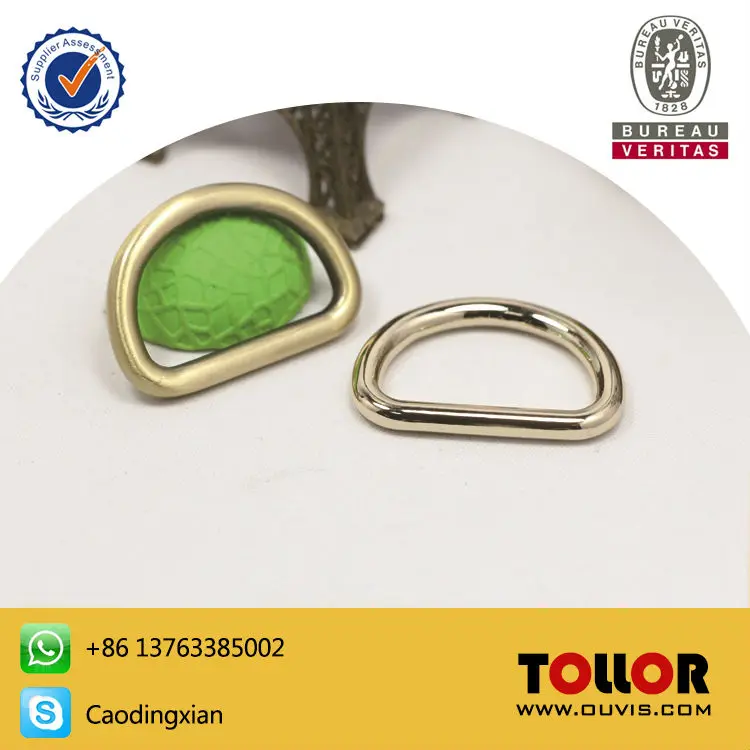 

High Quality Pressure Casting Gold Hardware D Rings For Handbag Accessories Silver Stainless Metal D-Ring For Leather Bag