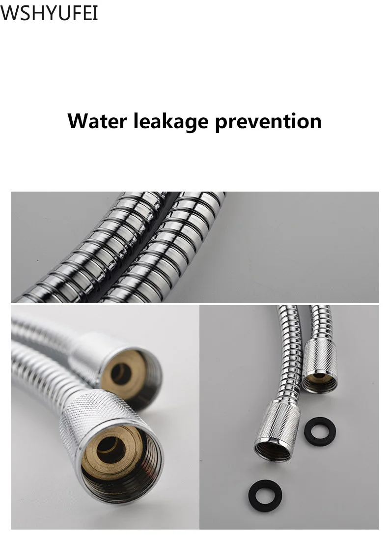 

Shower hose bathroom shower handheld small nozzle water heater stainless steel explosion-proof 1.5 m 2 m water outlet