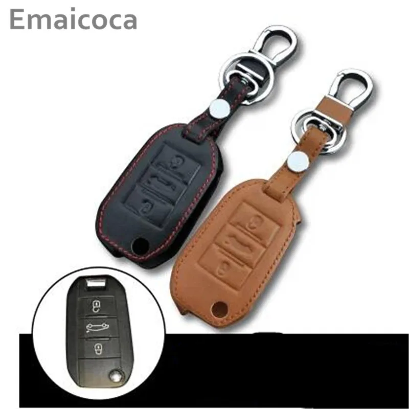 Чехол для автомобильных ключей Emaicoca чехол Peugeot 206 207 208 301 307 308 407 408 508 2008 3008 4008/для
