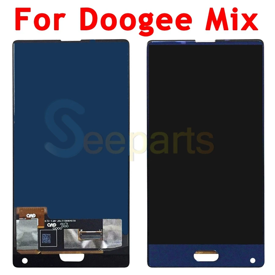 Для 5," Doogee mix lcd дисплей кодирующий преобразователь сенсорного экрана в сборе Mix 2 для 5,99" Doogee Mix2 lcd черный/синий запасные части