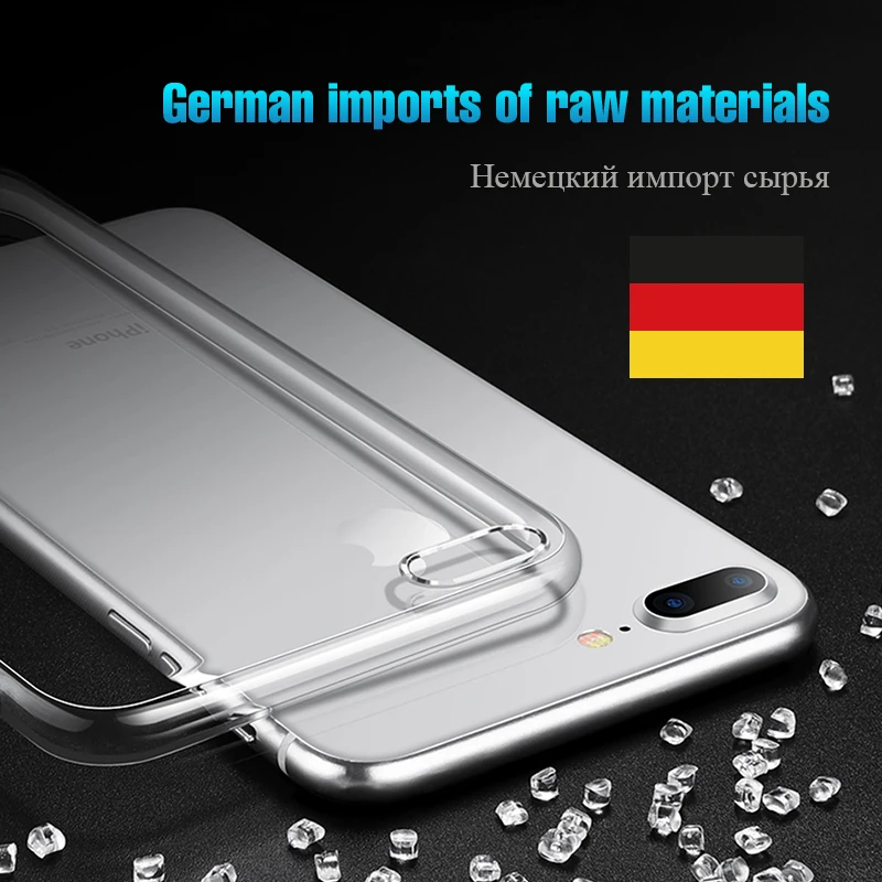 Прозрачный мягкий ТПУ чехол для iPhone 5 5S SE 6 6S 7 8 Plus X iX 10 Чехол Ультра тонкий