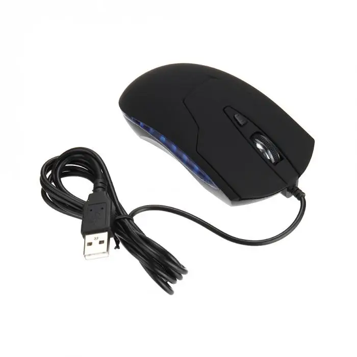 Светодиодный USB Проводная игровая мышь 6 кнопок Регулируемая оптическая компьютерная мышь 2400 dpi для игрового ноутбука JFlyer