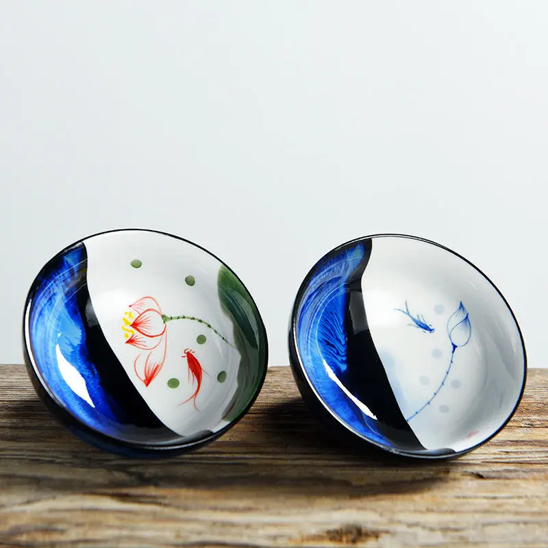 Китайская чайная чашка винтажная керамическая для обжига чайный набор кунг фу