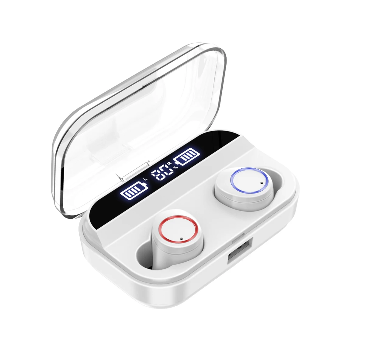 4000mAH беспроводные наушники, bluetooth-гарнитура с зарядным дисплеем, беспроводные наушники IPX7 водонепроницаемые Hi-Fi стерео звук