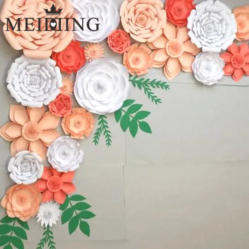 MEIDDING 2pcs diy Бумага цветочный фон 20 см бумажные цветы день рождения ребенка/День