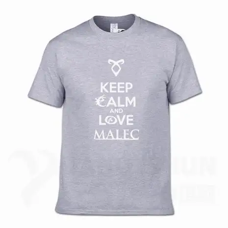 Keep Calm And Love Malec/Новинка года; футболка с охотниками в виде теней; модные летние топы 16 цветов; хлопковая хипстерская футболка с круглым воротником