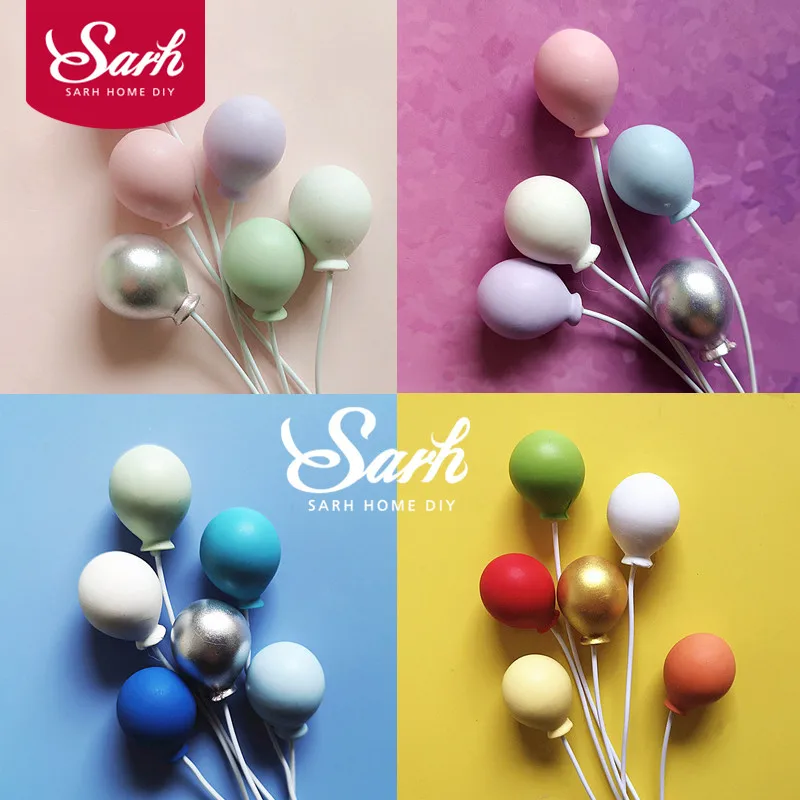 

1 set Colorful Gold Silver Balloon Cake Topper for Kid Wedding Birthday Party Decoration Dessert lovely Gifts