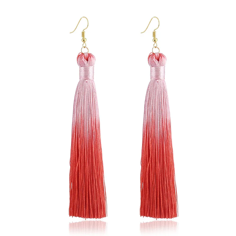Женские длинные серьги-кисточки WNGMNGL 2018 новые богемные элегантные висячие серьги