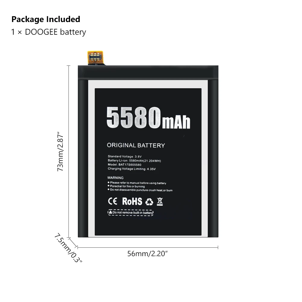 Высокое качество 5580mAh BAT17S605580 мобильный телефон замена телефона литиевая батарея