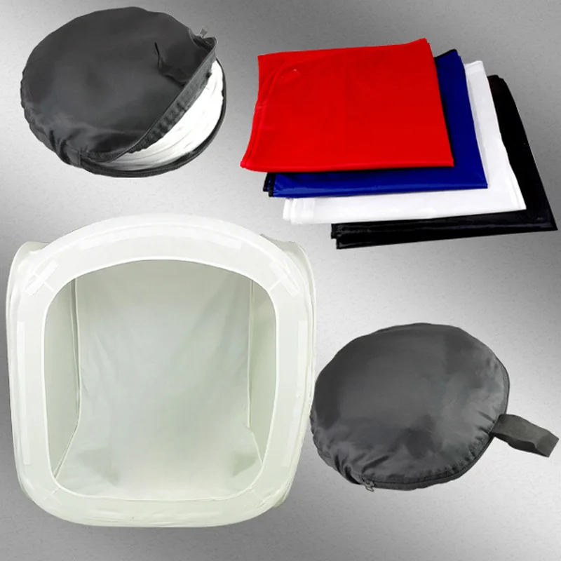 

80x80cm Photography Studio Shooting Lighting Tent Softbox With 4 Colors Cloth Free Shipping