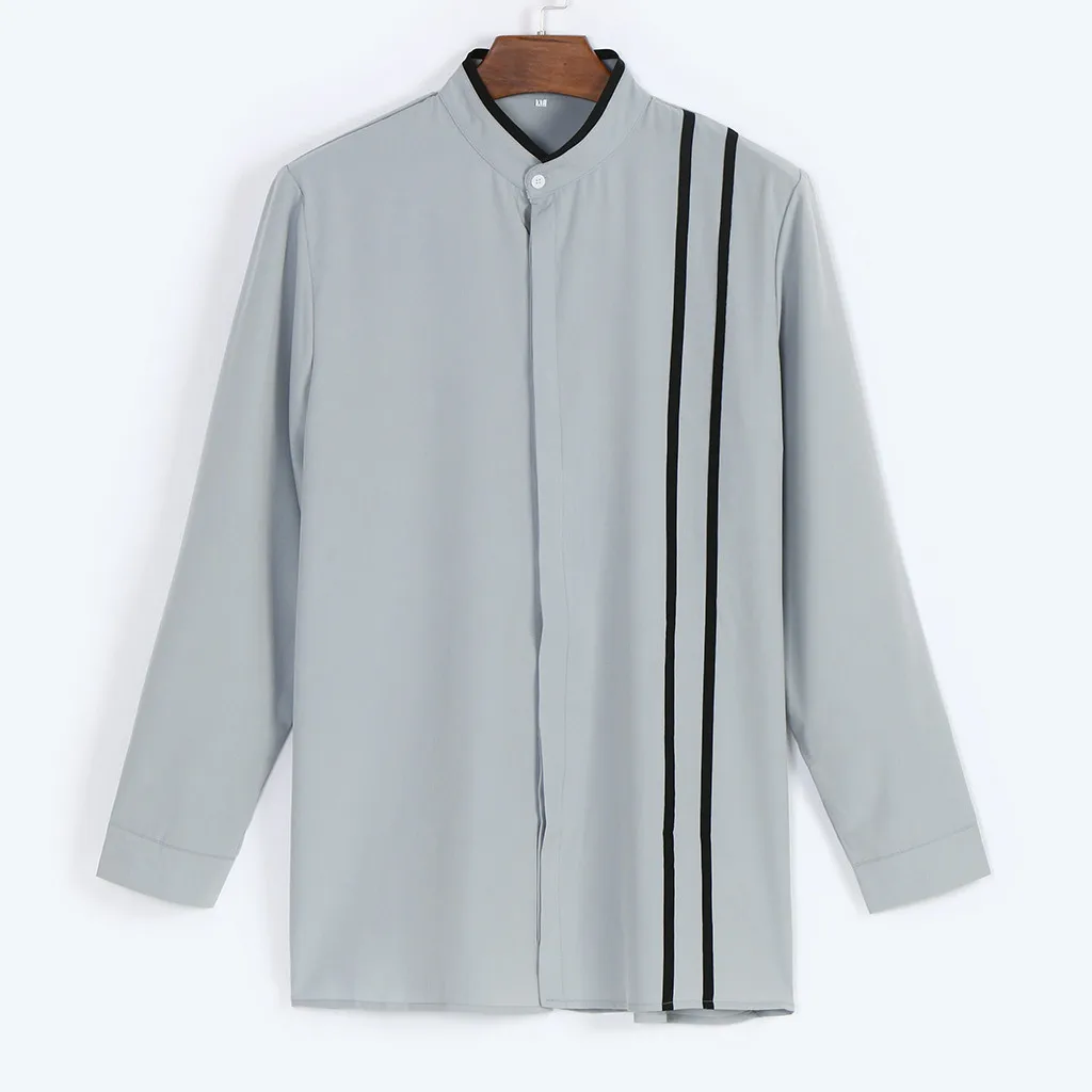 Men's Fashion Male Clohthing Streetwear Popular Cotton Long Sleeve Lapel Striped Shirt Casual Top Blouse платье рубашка |