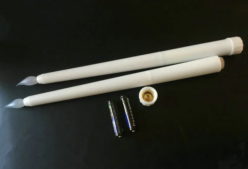 5 шт. 11 &quotсветодиодная на батарейках мерцающие цвета слоновой кости с коническим