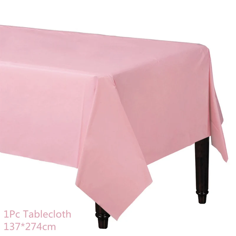 1pcs tablecloth 1 Набор, вечерние украшения для детского душа, столовая посуда, детская бумажная тарелка на день рождения, чашка, скатерть для детского душа, вечерние принадлежности - Цвет: 1pcs tablecloth