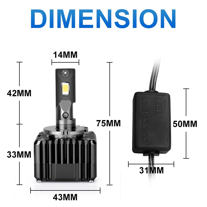 Высокая Мощность 50 Вт Аксессуары для автомобилей светодиодный лампы передних