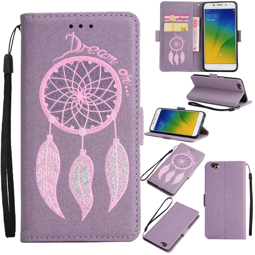 Flash Косметическая пудра тиснением колокольчиками чехол для OPPO R9s блеск кобура