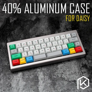 Anodized Aluminium case for daisy 40% custom keyboard acrylic panels acrylic diffuser can support daisy Rotary brace supporter